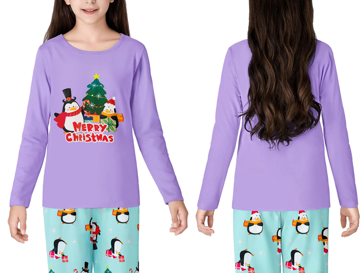 Topgal Little & Big Girls Pajamas Rainbow Unicorn Cotton Long Sleeve PJ Set Size 12