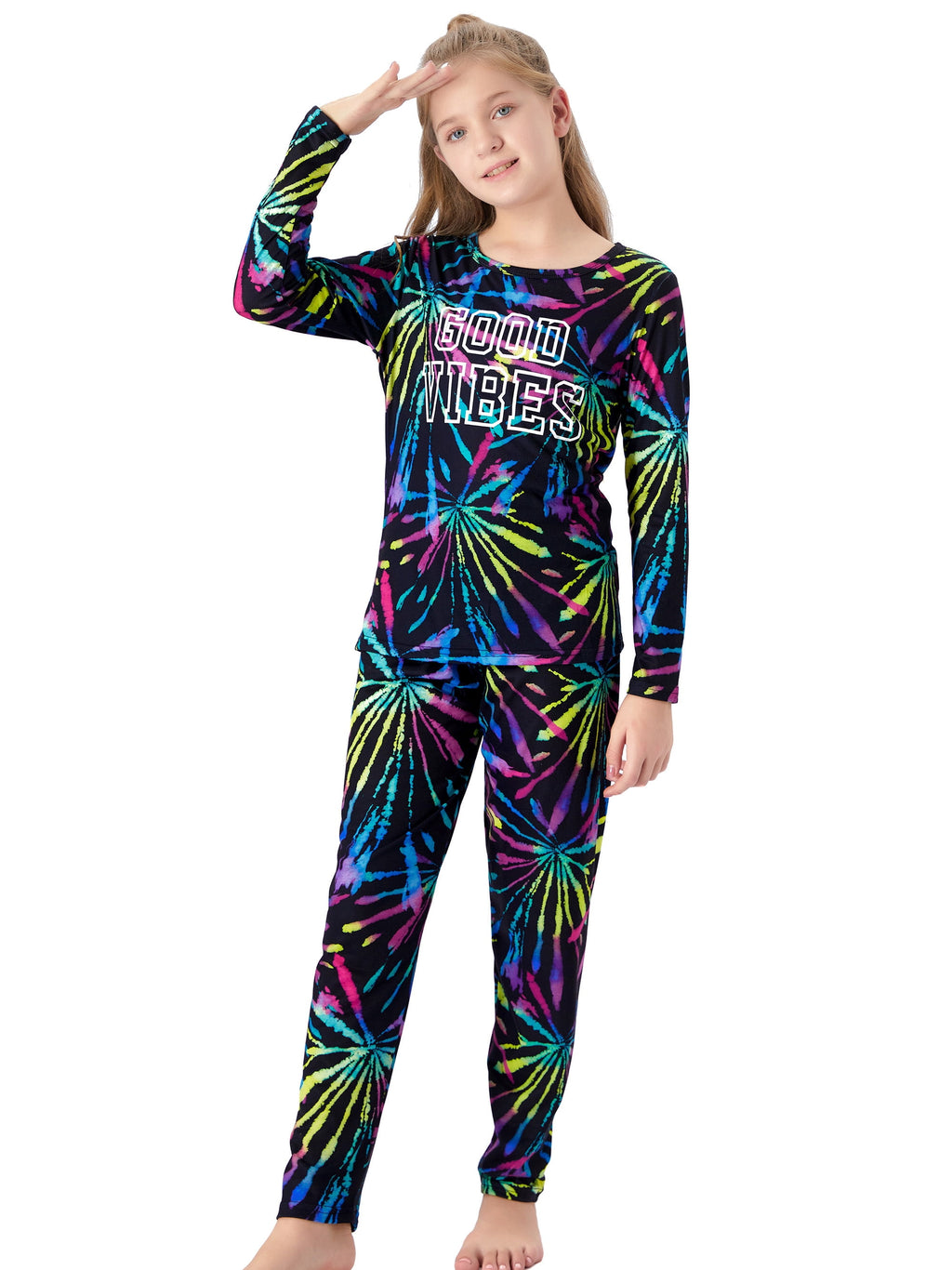 Topgal Soft Big Girls Christmas Pajamas 2-Piece Long Sleeve & Pants Snowman Jammie Set PJS for Tween Kids Size 10 (Part 1 of 2)