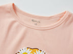 Topgal Purple Kittten Pajamas for Girls – Cotton Snug-Fitting Tee Shorts & Pants PJ Set Size 10