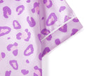 Topgal Satin Pajamas for Girls Beige & Pink Leopard 2 PC Short Sleeves Teen Girl Silky Nightwear Size 10 (Part 1 of 2)