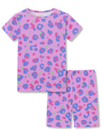Topgal Rib Knit Pajamas for Little Girls Toddler Snug Fit Leopard 2 Piece Stretch Sleepwear Pjs Set Size 10