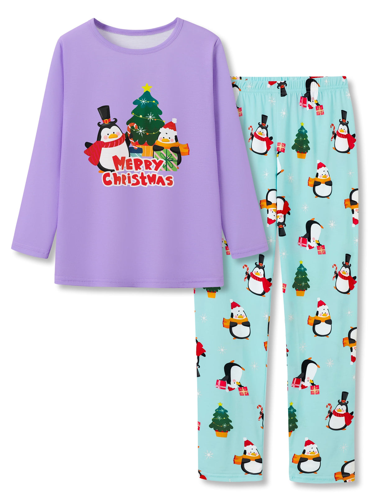Topgal Little & Big Girls Pajamas Rainbow Unicorn Cotton Long Sleeve PJ Set Size 12