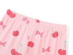 Topgal Purple Kittten Pajamas for Girls – Cotton Snug-Fitting Tee Shorts & Pants PJ Set Size 10