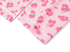 Topgal Satin Pajamas for Girls Beige & Pink Leopard 2 PC Short Sleeves Teen Girl Silky Nightwear Size 10 (Part 1 of 2)