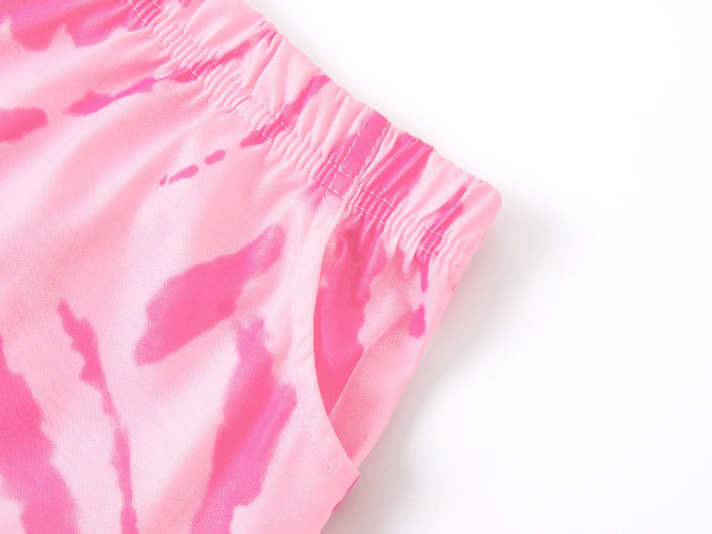 Topgal Tween Girls Pajamas Tie Dye Rainbow Unicorn Cotton Tank Top & Shorts PJS Size 18