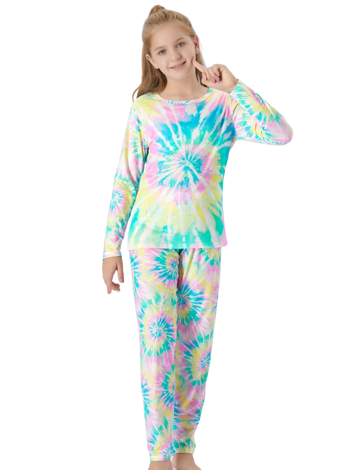 Topgal Soft Big Girls Christmas Pajamas 2-Piece Long Sleeve & Pants Snowman Jammie Set PJS for Tween Kids Size 10 (Part 1 of 2)