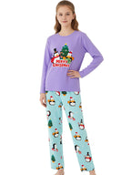 Topgal Little & Big Girls Pajamas Rainbow Unicorn Cotton Long Sleeve PJ Set Size 12