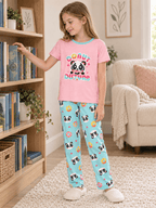Topgal Soft Big Girls Christmas Pajamas 2-Piece Long Sleeve & Pants Snowman Jammie Set PJS for Tween Kids Size 10 (Part 2 of 2)