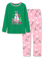 Topgal Soft Big Girls Christmas Pajamas 2-Piece Long Sleeve & Pants Snowman Jammie Set PJS for Tween Kids Size 10 (Part 1 of 2)