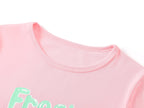 Topgal Girls Cotton Knit Pajamas Toddler Summer Top & Shorts Sung Fit Dog Pjs Orange Sleepwear Clothes Set Size 10