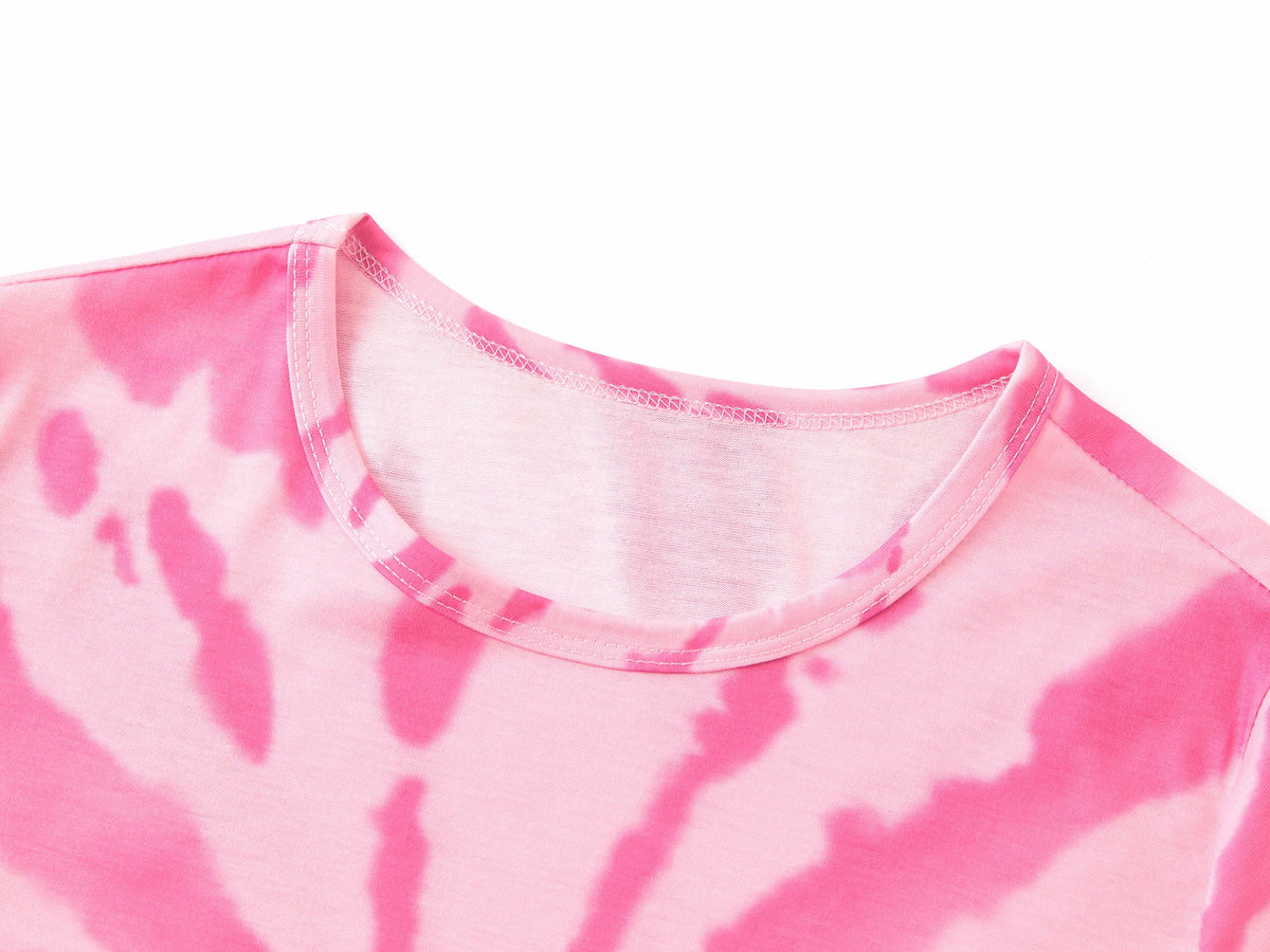 Topgal Tween Girls Pajamas Tie Dye Rainbow Unicorn Cotton Tank Top & Shorts PJS Size 18