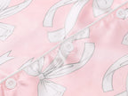 Topgal Satin Pajamas for Girls Beige & Pink Leopard 2 PC Short Sleeves Teen Girl Silky Nightwear Size 10 (Part 2 of 2)