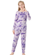 Topgal Little & Big Girls Pajamas Rainbow Unicorn Cotton Long Sleeve PJ Set Size 12