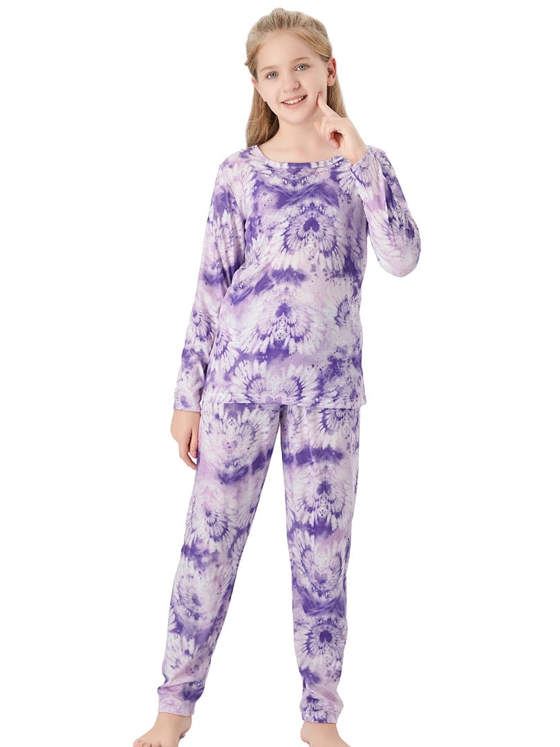 Topgal Little & Big Girls Pajamas Rainbow Unicorn Cotton Long Sleeve PJ Set Size 12
