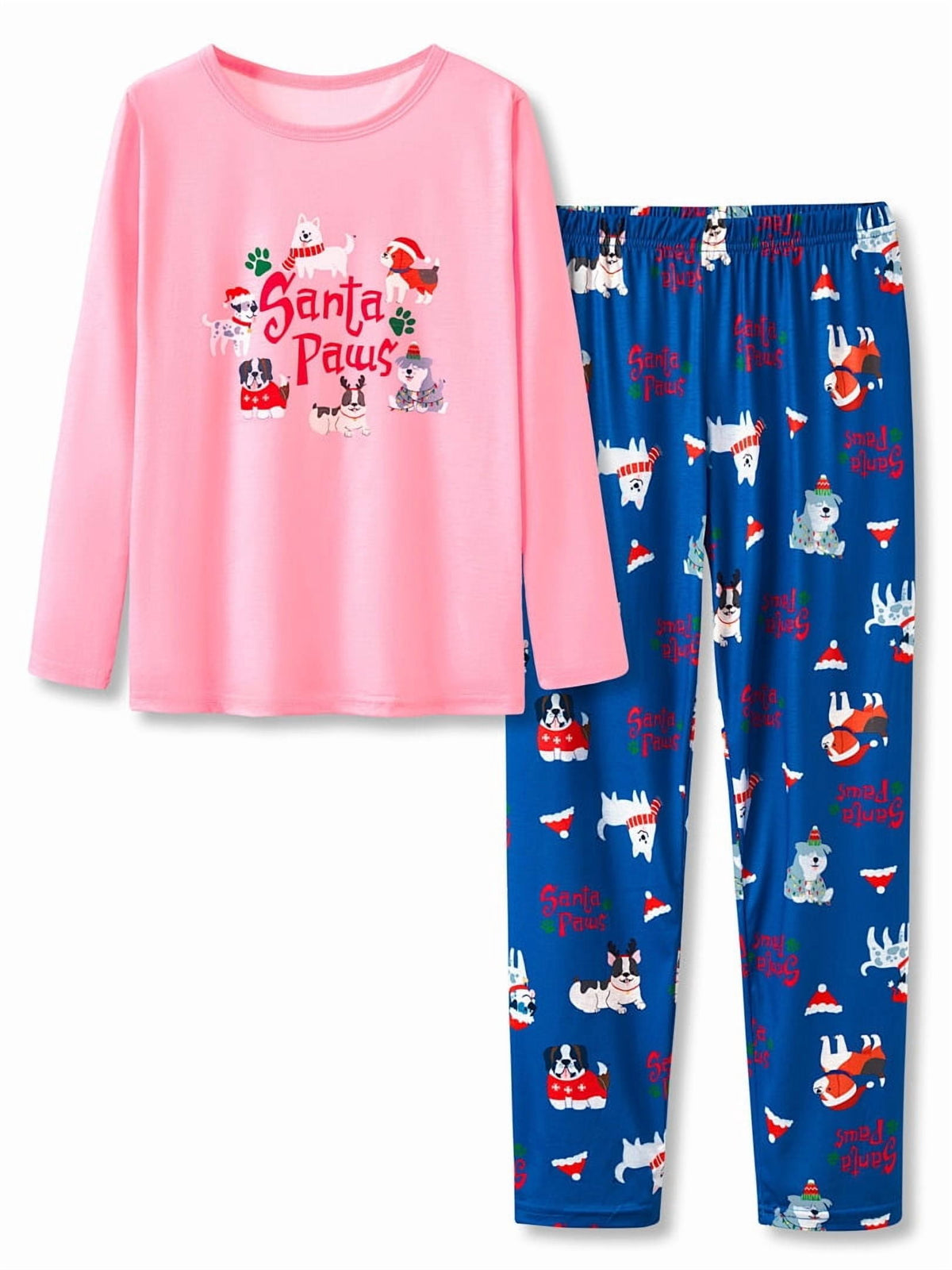 Topgal Soft Big Girls Christmas Pajamas 2-Piece Long Sleeve & Pants Snowman Jammie Set PJS for Tween Kids Size 10 (Part 2 of 2)