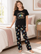 Topgal Soft Big Girls Christmas Pajamas 2-Piece Long Sleeve & Pants Snowman Jammie Set PJS for Tween Kids Size 10 (Part 2 of 2)