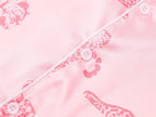 Topgal Satin Pajamas for Girls Beige & Pink Leopard 2 PC Short Sleeves Teen Girl Silky Nightwear Size 10 (Part 2 of 2)