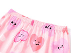 Topgal Satin Pajamas for Girls Beige & Pink Leopard 2 PC Short Sleeves Teen Girl Silky Nightwear Size 10 (Part 2 of 2)