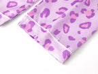 Topgal Satin Pajamas for Girls Beige & Pink Leopard 2 PC Short Sleeves Teen Girl Silky Nightwear Size 10 (Part 1 of 2)