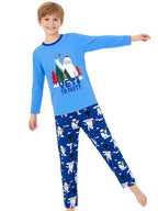 Topgal Boys Long Sleeve Cozy Pajamas Set 2 Piece Seasonal Jammie Shark Pizza All-over Print Grahic PJs Set for Kids Size 10