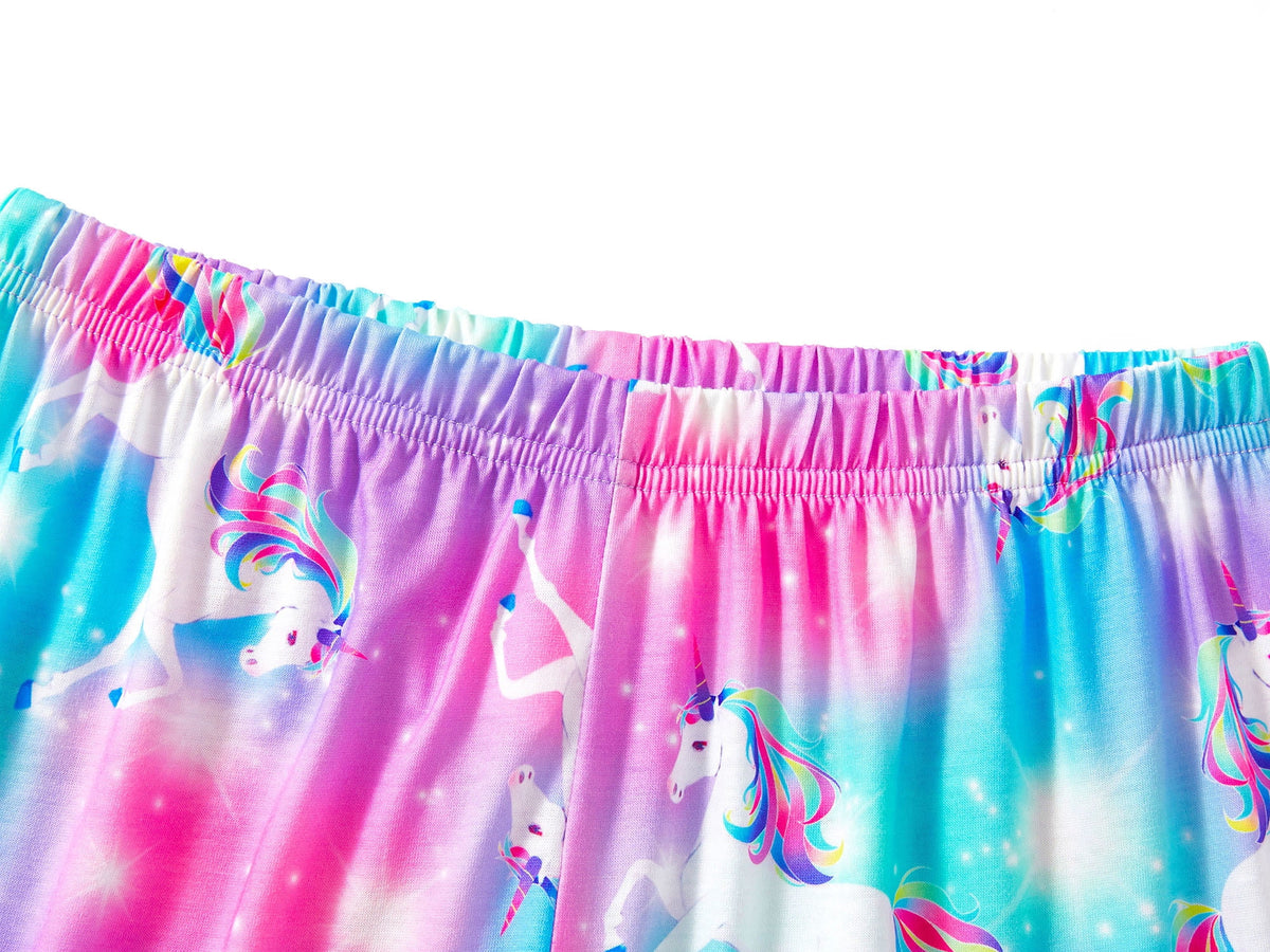 Topgal Little & Big Girls Pajamas Rainbow Unicorn Cotton Long Sleeve PJ Set Size 12