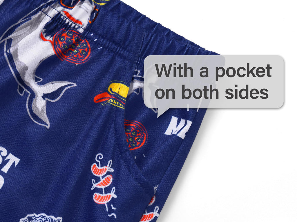 Topgal Kids & Big Boys Pajamas Comfy Navy 2 Piece Short Sleeves Top & Shorts Skate Board Trendy Sleepwear Set Size 10