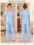 Topgal Soft Big Girls Christmas Pajamas 2-Piece Long Sleeve & Pants Snowman Jammie Set PJS for Tween Kids Size 10 (Part 1 of 2)