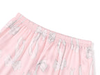 Topgal Satin Pajamas for Girls Beige & Pink Leopard 2 PC Short Sleeves Teen Girl Silky Nightwear Size 10 (Part 2 of 2)