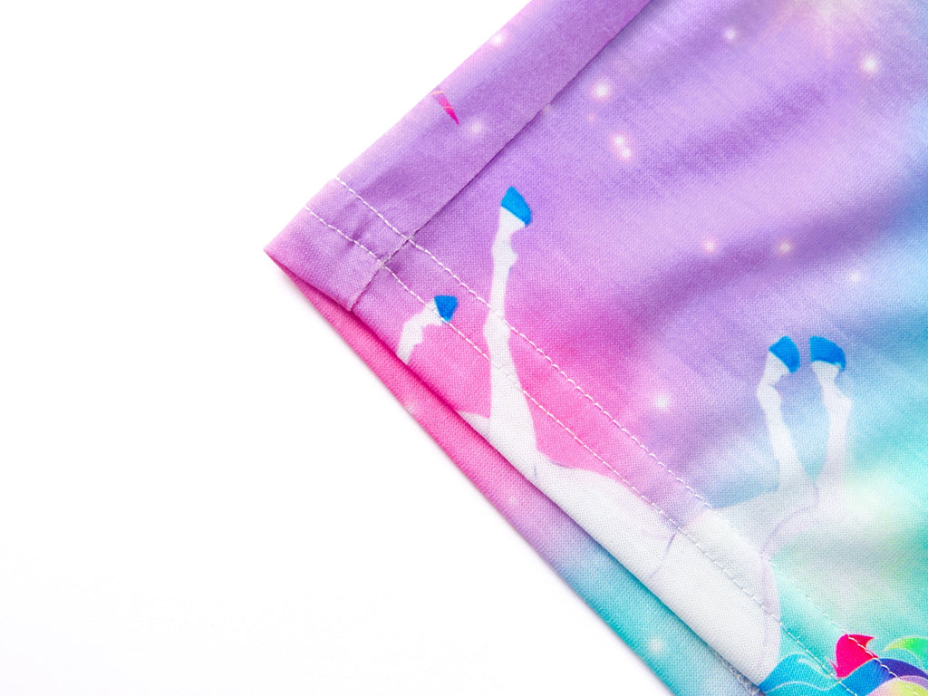 Topgal Tween Girls Pajamas Tie Dye Rainbow Unicorn Cotton Tank Top & Shorts PJS Size 18