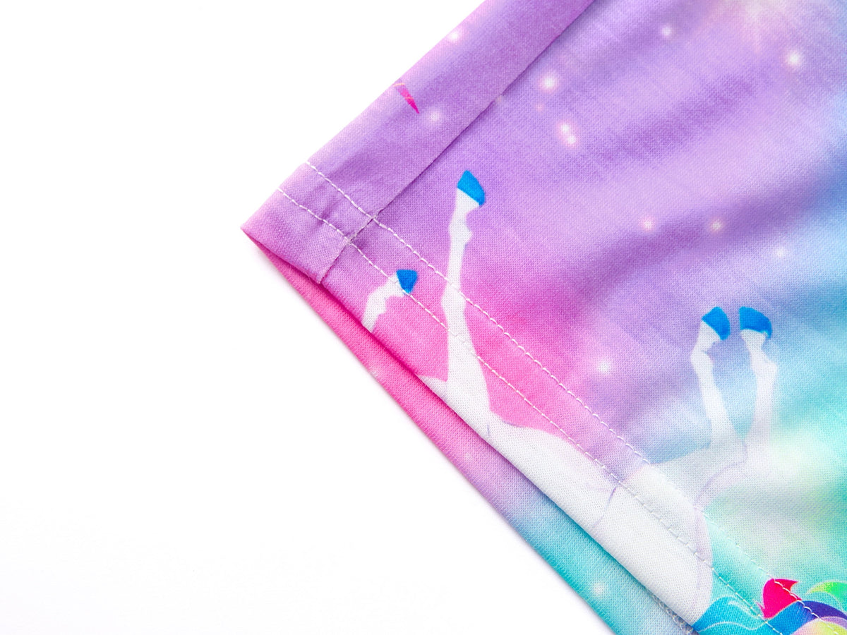 Topgal Tween Girls Pajamas Tie Dye Rainbow Unicorn Cotton Tank Top & Shorts PJS Size 18