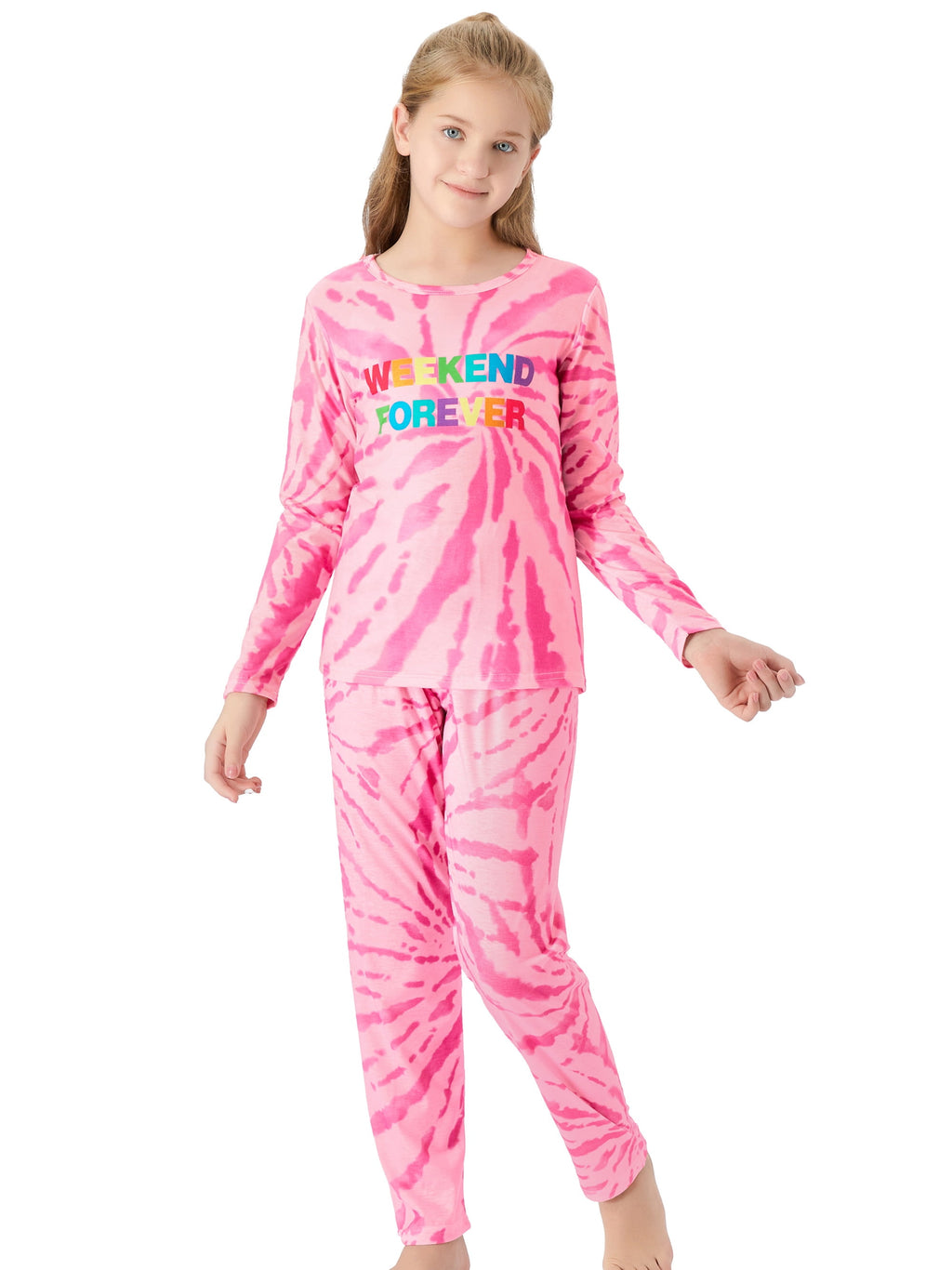 Topgal Little & Big Girls Pajamas Rainbow Unicorn Cotton Long Sleeve PJ Set Size 12