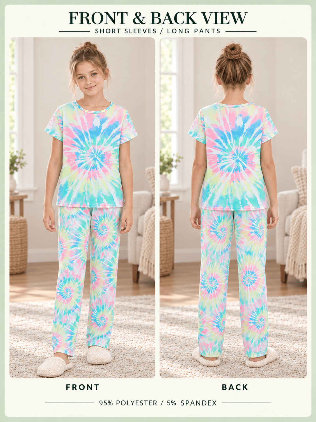 Topgal Soft Big Girls Christmas Pajamas 2-Piece Long Sleeve & Pants Snowman Jammie Set PJS for Tween Kids Size 10 (Part 1 of 2)