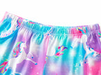 Topgal Tween Girls Pajamas Tie Dye Rainbow Unicorn Cotton Tank Top & Shorts PJS Size 18