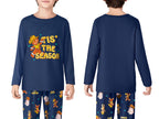 Topgal Boys Long Sleeve Cozy Pajamas Set 2 Piece Seasonal Jammie Shark Pizza All-over Print Grahic PJs Set for Kids Size 10