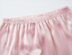 Topgal Satin Pajamas for Girls Beige & Pink Leopard 2 PC Short Sleeves Teen Girl Silky Nightwear Size 10 (Part 1 of 2)