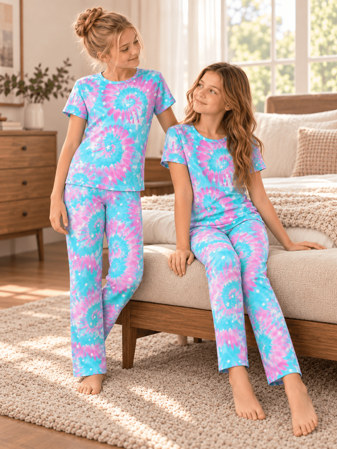 Topgal Soft Big Girls Christmas Pajamas 2-Piece Long Sleeve & Pants Snowman Jammie Set PJS for Tween Kids Size 10 (Part 1 of 2)