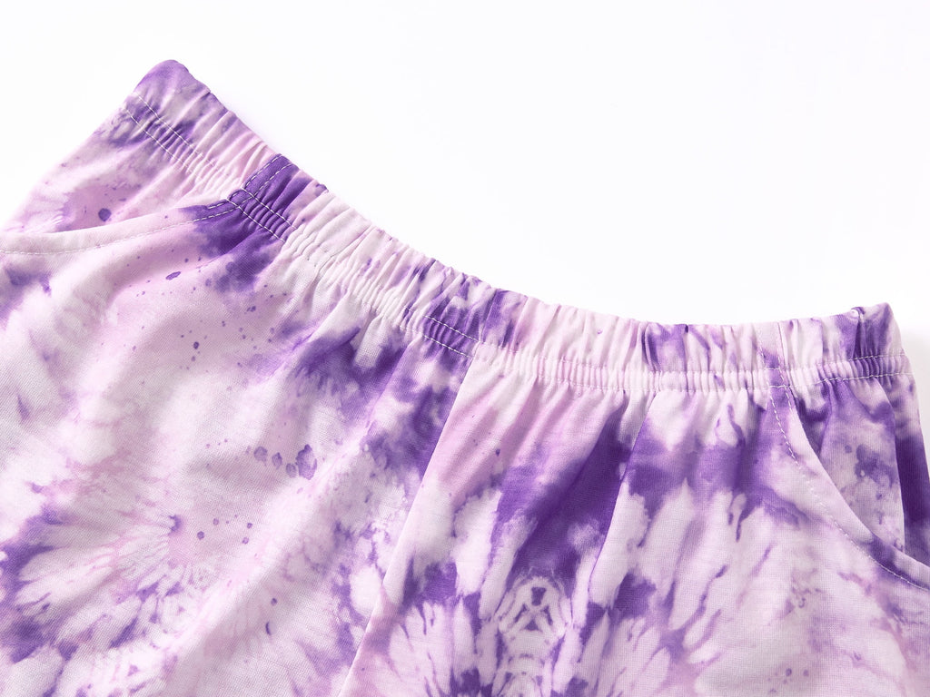 Topgal Tween Girls Pajamas Tie Dye Rainbow Unicorn Cotton Tank Top & Shorts PJS Size 18