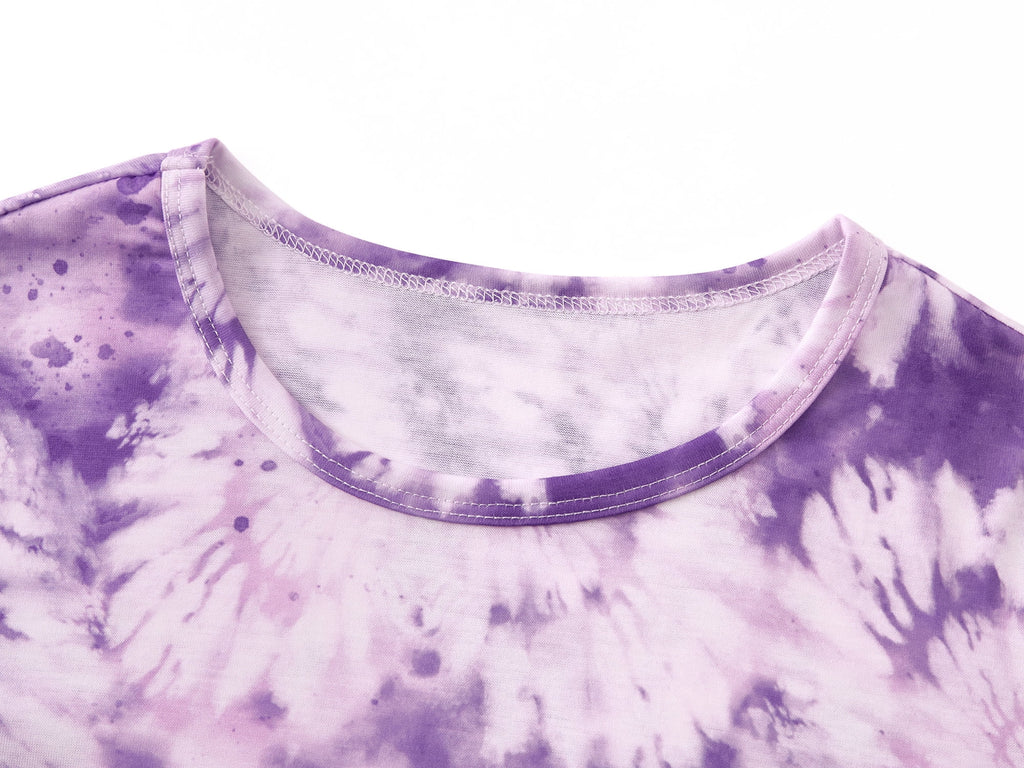 Topgal Tween Girls Pajamas Tie Dye Rainbow Unicorn Cotton Tank Top & Shorts PJS Size 18
