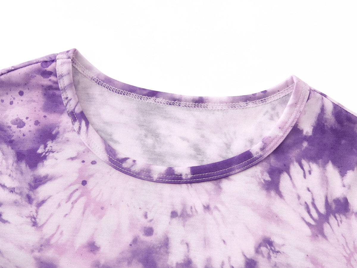 Topgal Tween Girls Pajamas Tie Dye Rainbow Unicorn Cotton Tank Top & Shorts PJS Size 18