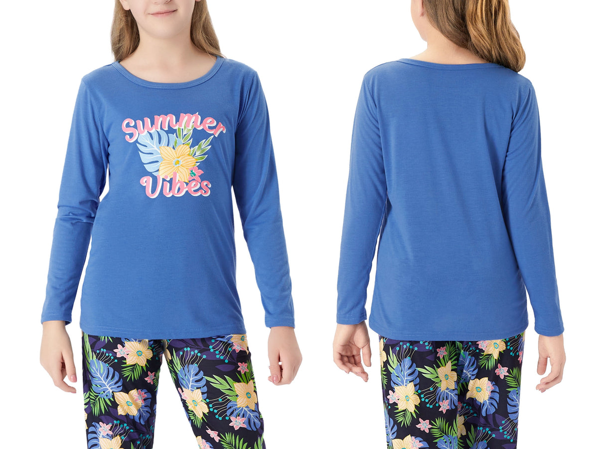 Topgal Little & Big Girls Pajamas Rainbow Unicorn Cotton Long Sleeve PJ Set Size 12