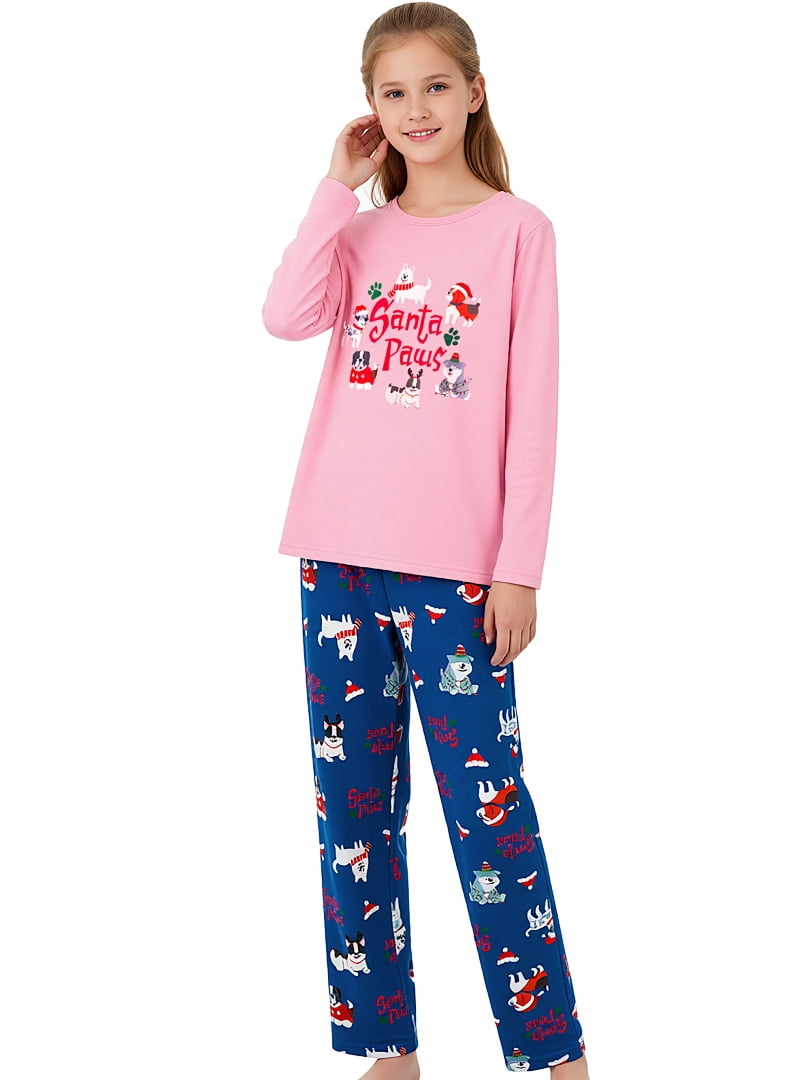Topgal Soft Big Girls Christmas Pajamas 2-Piece Long Sleeve & Pants Snowman Jammie Set PJS for Tween Kids Size 10 (Part 2 of 2)