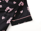 Topgal Satin Pajamas for Girls Beige & Pink Leopard 2 PC Short Sleeves Teen Girl Silky Nightwear Size 10 (Part 2 of 2)