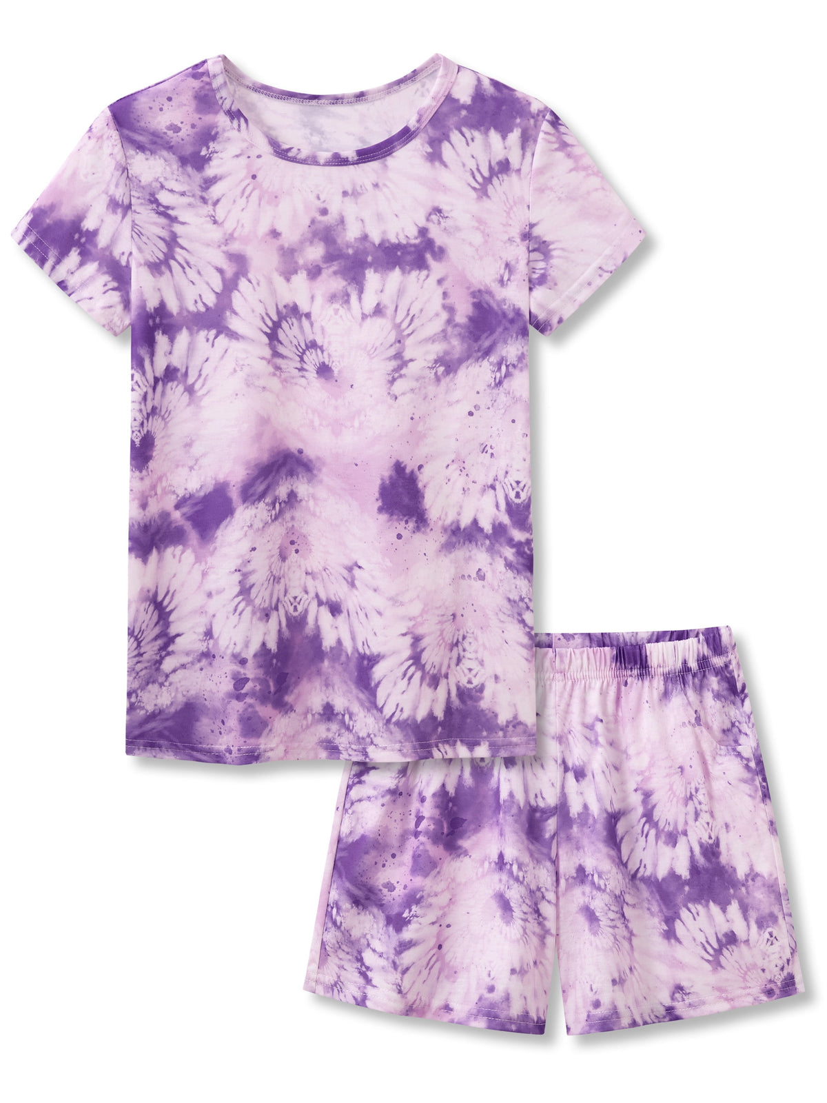 Topgal Tween Girls Pajamas Tie Dye Rainbow Unicorn Cotton Tank Top & Shorts PJS Size 18