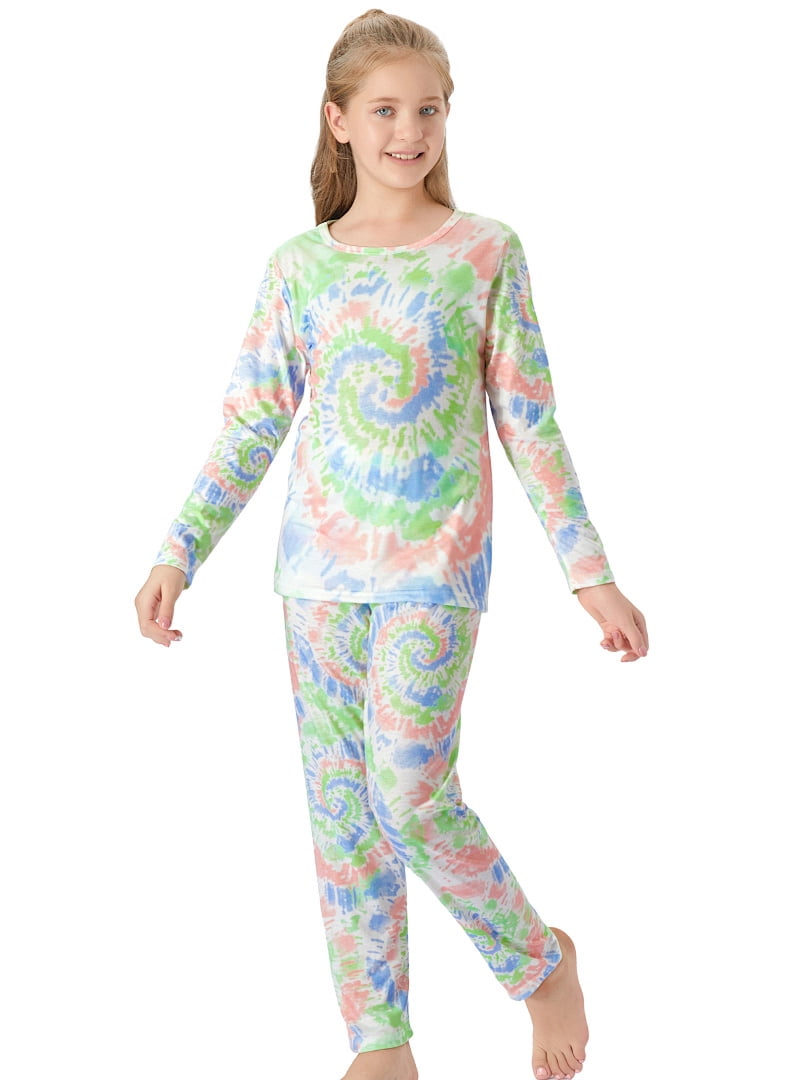 Topgal Little & Big Girls Pajamas Rainbow Unicorn Cotton Long Sleeve PJ Set Size 12