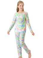 Topgal Little & Big Girls Pajamas Rainbow Unicorn Cotton Long Sleeve PJ Set Size 12