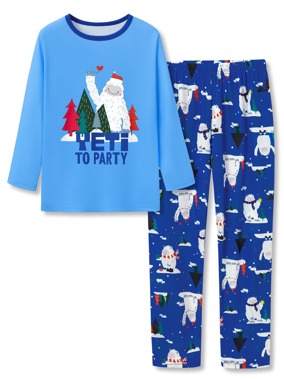 Topgal Boys Long Sleeve Cozy Pajamas Set 2 Piece Seasonal Jammie Shark Pizza All-over Print Grahic PJs Set for Kids Size 10
