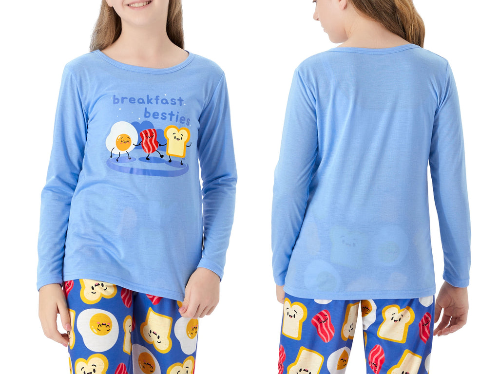 Topgal Little & Big Girls Pajamas Rainbow Unicorn Cotton Long Sleeve PJ Set Size 12