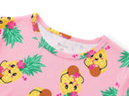 Topgal Rib Knit Pajamas for Little Girls Toddler Snug Fit Leopard 2 Piece Stretch Sleepwear Pjs Set Size 10
