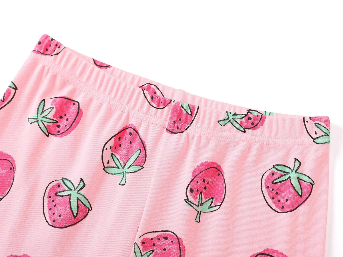 Topgal Girls Cotton Knit Pajamas Toddler Summer Top & Shorts Sung Fit Dog Pjs Orange Sleepwear Clothes Set Size 10