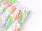 Topgal Tween Girls Pajamas Tie Dye Rainbow Unicorn Cotton Tank Top & Shorts PJS Size 18